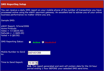 SMS Report for Daily Transactions